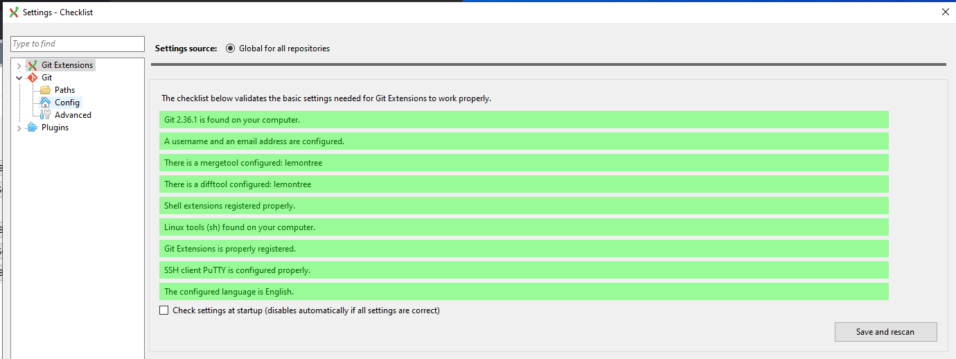 main settings