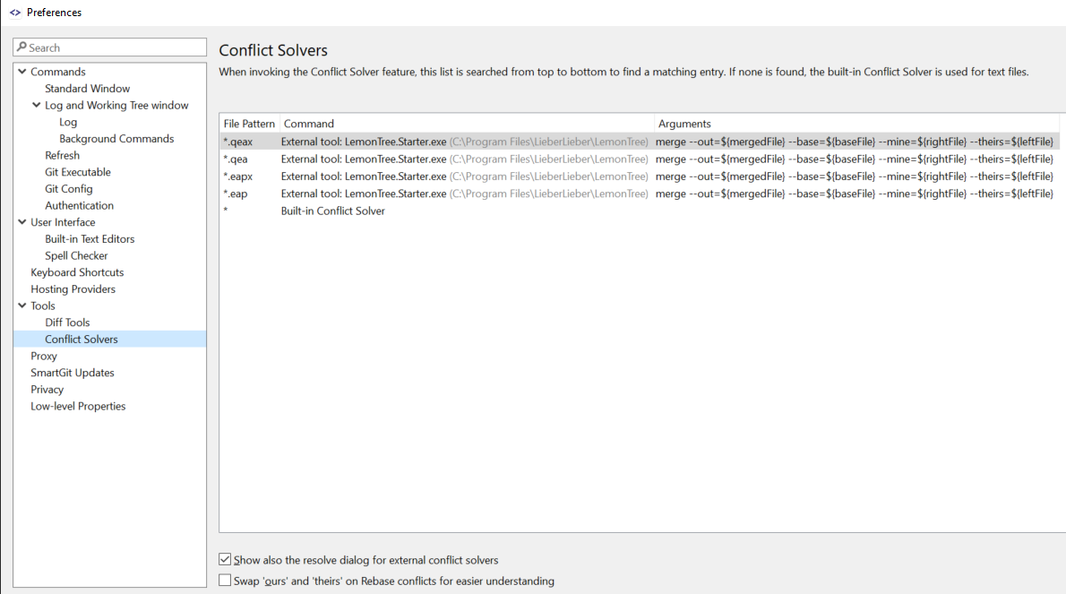SmartGit Integration (Version 2.6.1 or newer) - LemonTree
