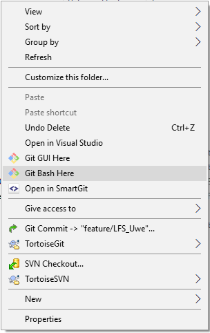 Git Bash Here