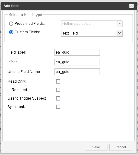 Add custom field step 2