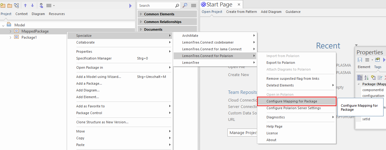 Configure Mapping for Package