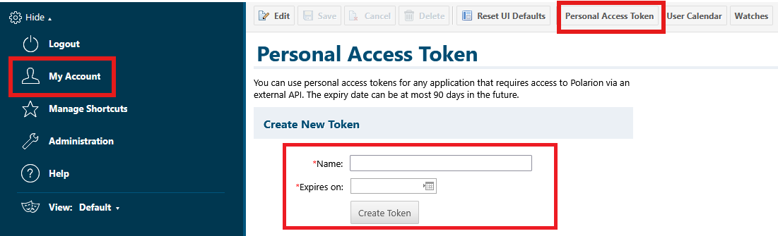 Personal Access Token