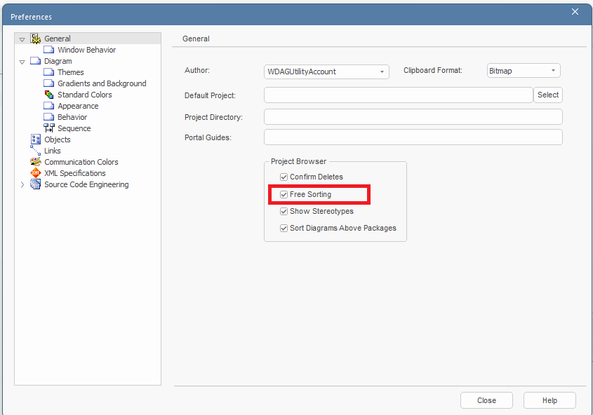 Enable Fre Sorting